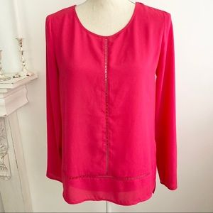 Pleione | Magenta Long Sleeve Blouse (A102)